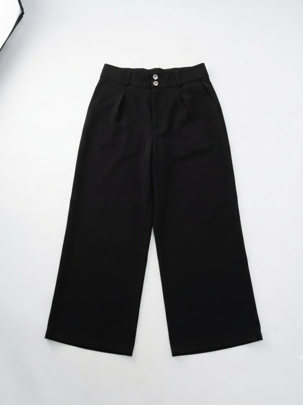 Classic High-Rise Wide-Leg Pants in Black